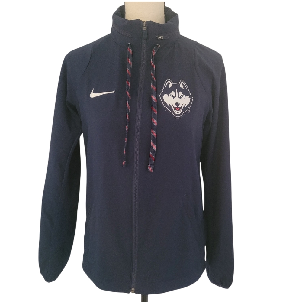 UCONN huskies Nike dri fit navy full zip hoodie